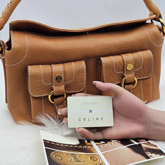 Cรฉline Satchel Leather Handbag - Picture 1 of 17